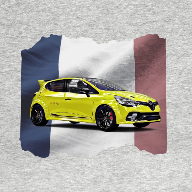 Renault Clio RS France Print by Auto-Prints